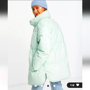 ASOS Mint oversized puffer jacket